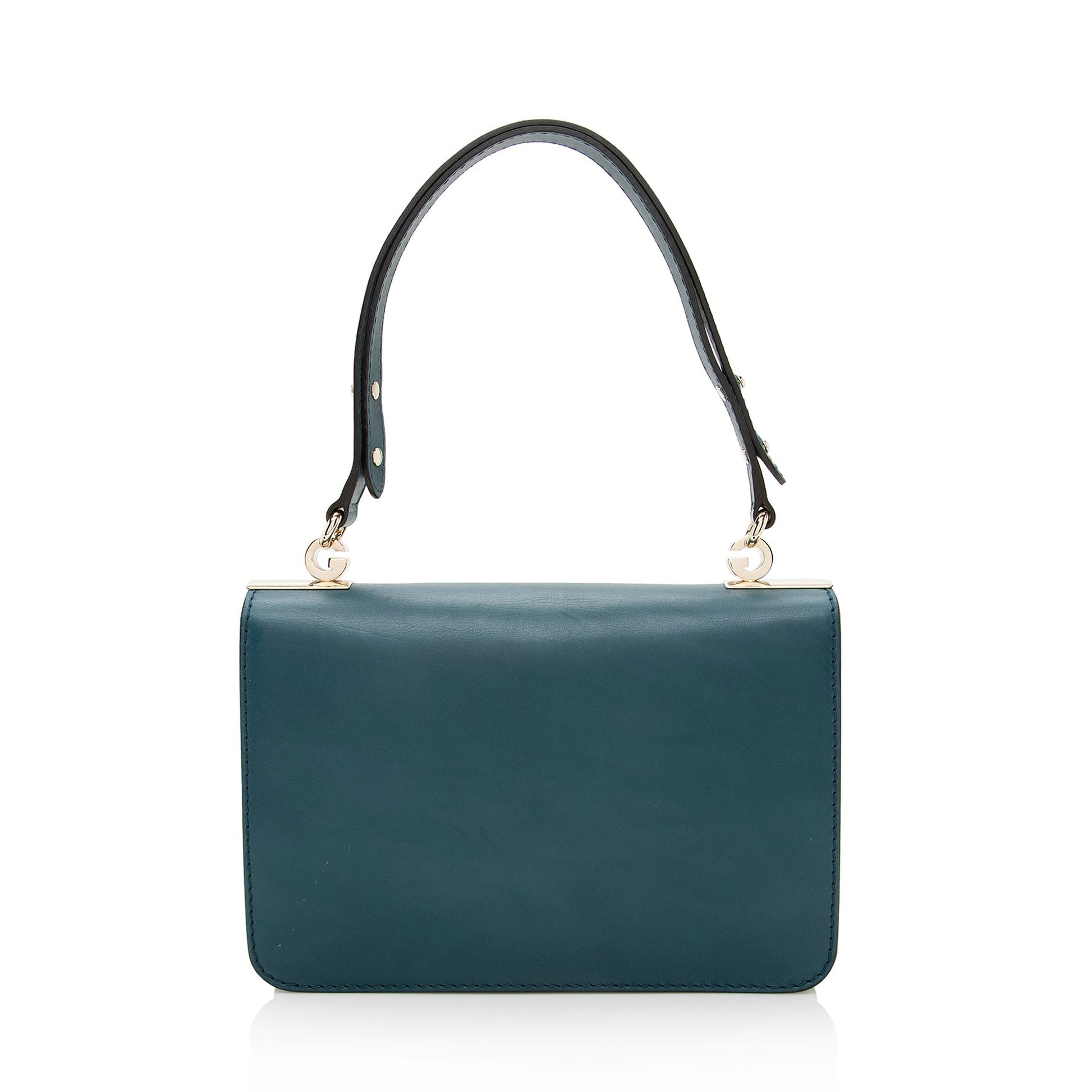 Gucci SHF Leather Blue Medium Flap Shoulder Bag