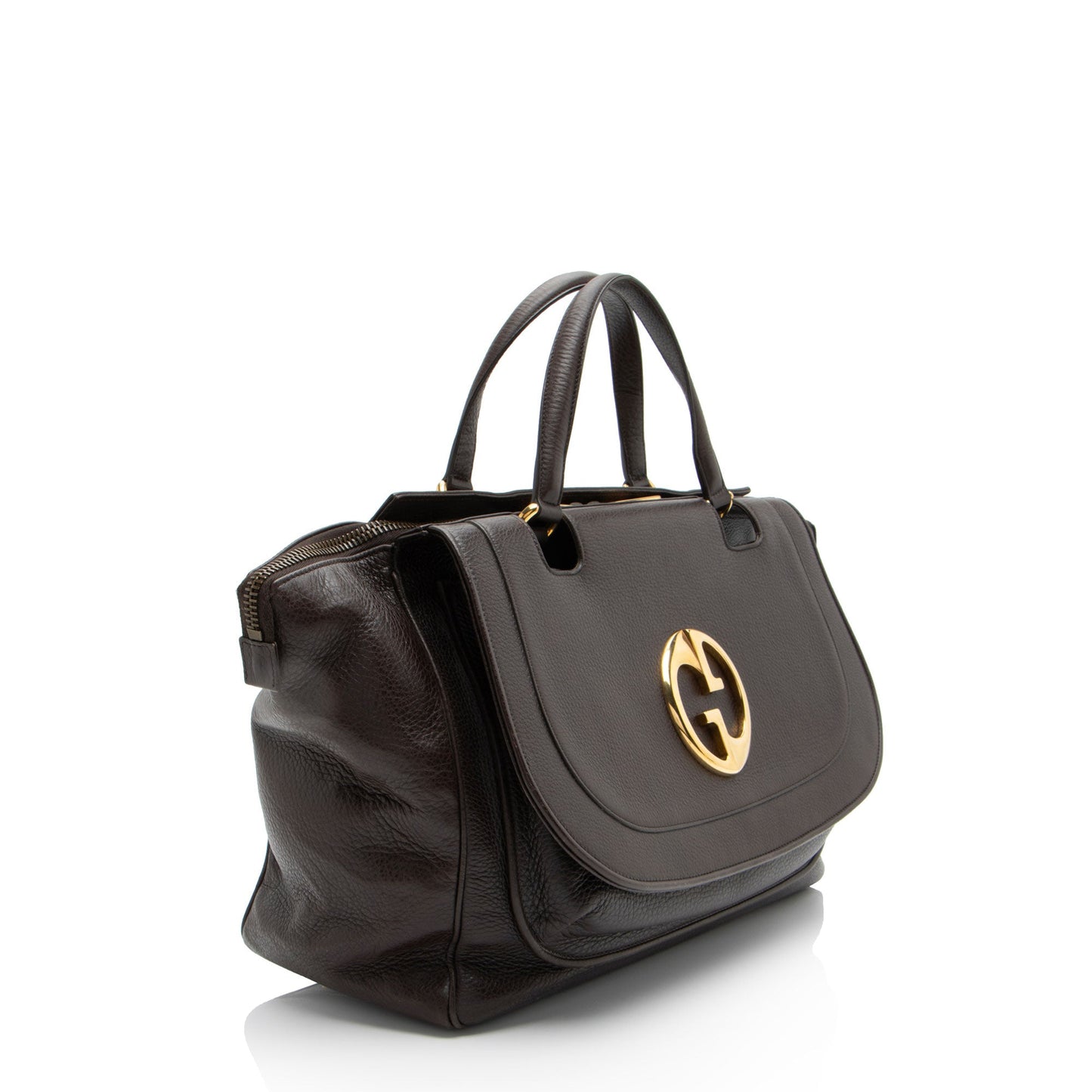 Gucci Leather Shf Wgqgd0 Brown Medium Tote Bag