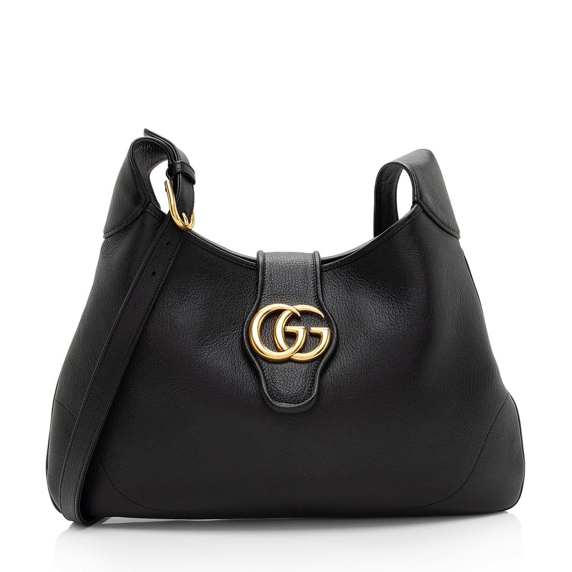 Gucci Aphrodite SHF-yD5Aj9 Leather Black Medium Crossbody Bag
