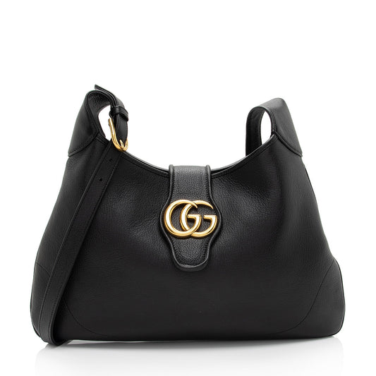 Gucci Aphrodite SHF-yD5Aj9 Leather Black Medium Crossbody Bag