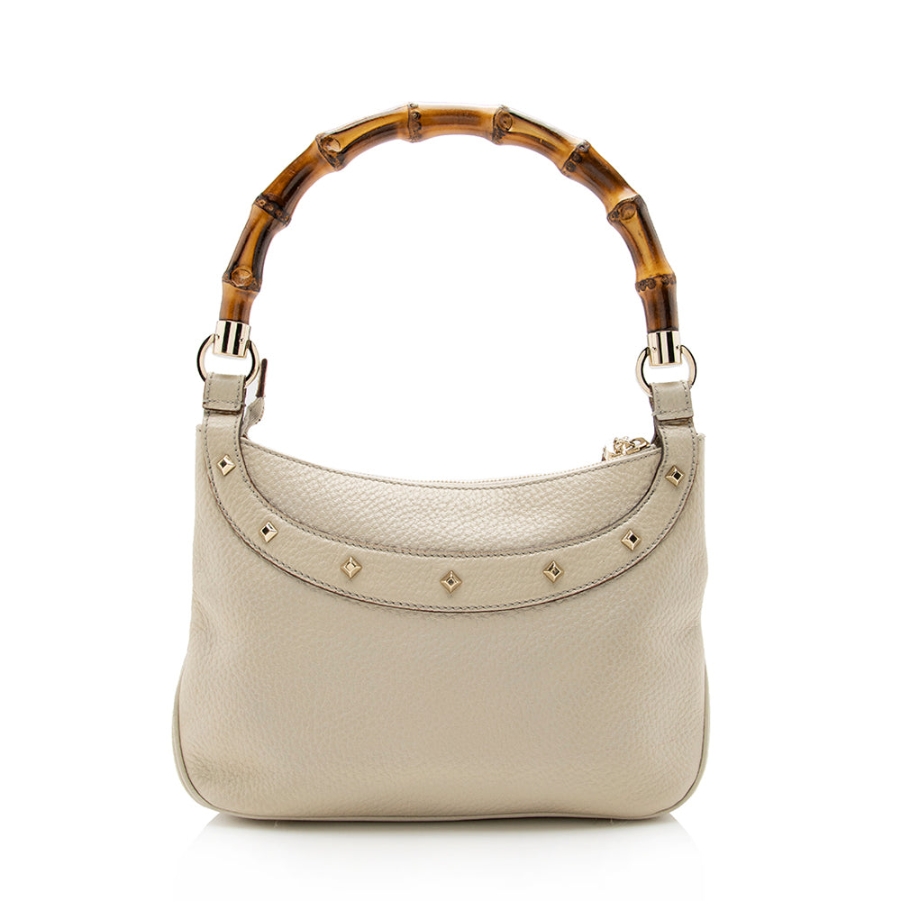 Gucci Bamboo Anita - FINAL SHF Leather Beige Small Satchel Bag