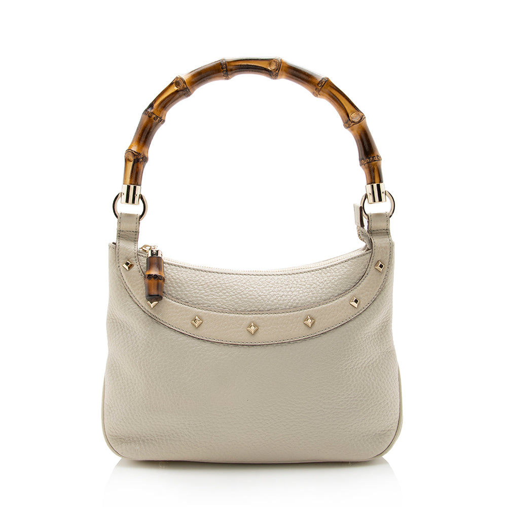 Gucci Bamboo Anita - FINAL SHF Leather Beige Small Satchel Bag