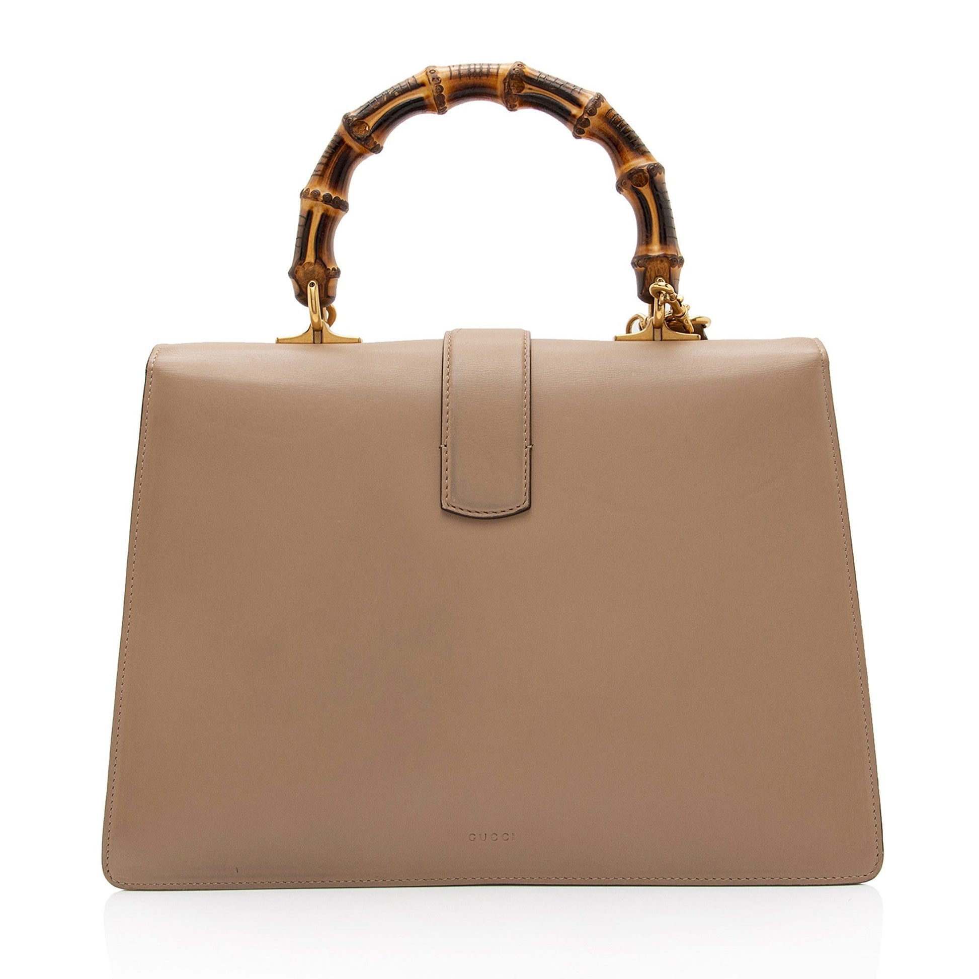 Gucci Bamboo Dionysus Top Handle SHF-M0eZzm Leather Nylon Brown Red Satchel Bag