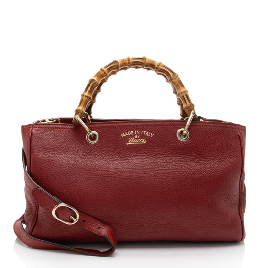 Gucci Bamboo Shopper SHF-BGoJH3 Leather Red Medium Tote Bag
