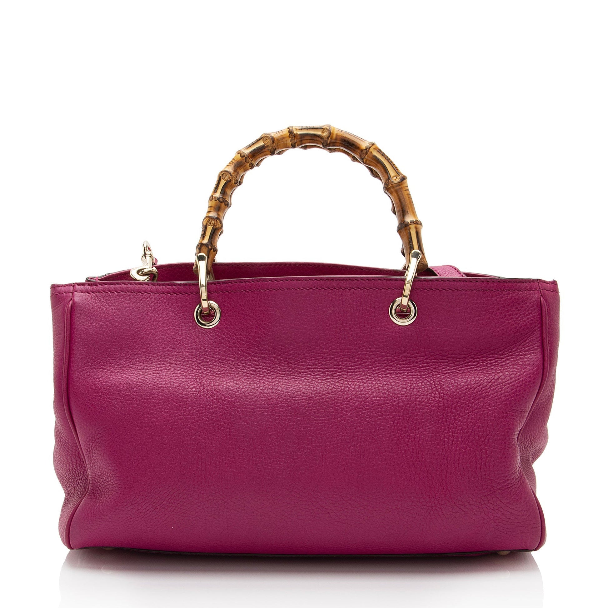 Gucci Bamboo Shopper SHF-UmUete Leather Pink Medium Tote Bag
