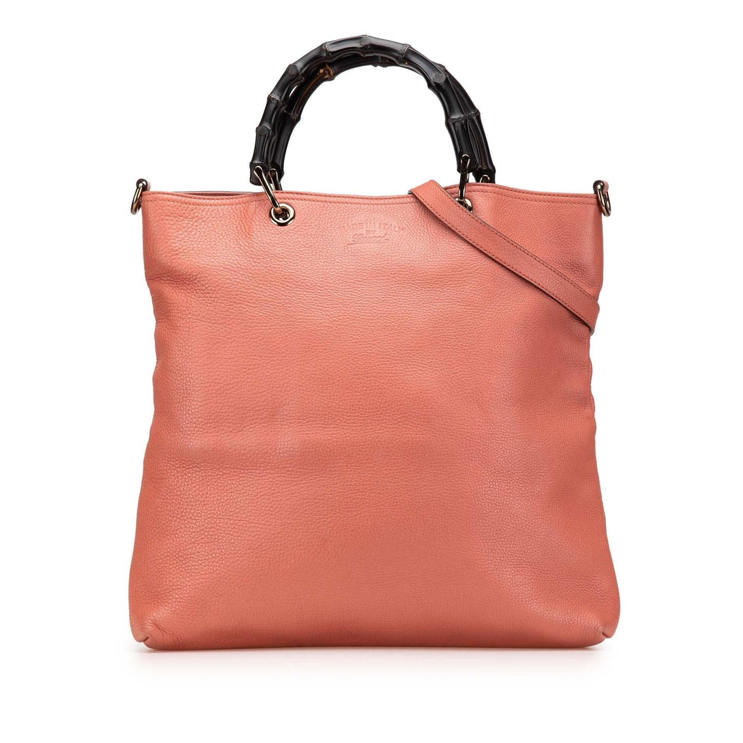 Gucci Bamboo Leather Calf Pink Satchel Bag Satchel 1