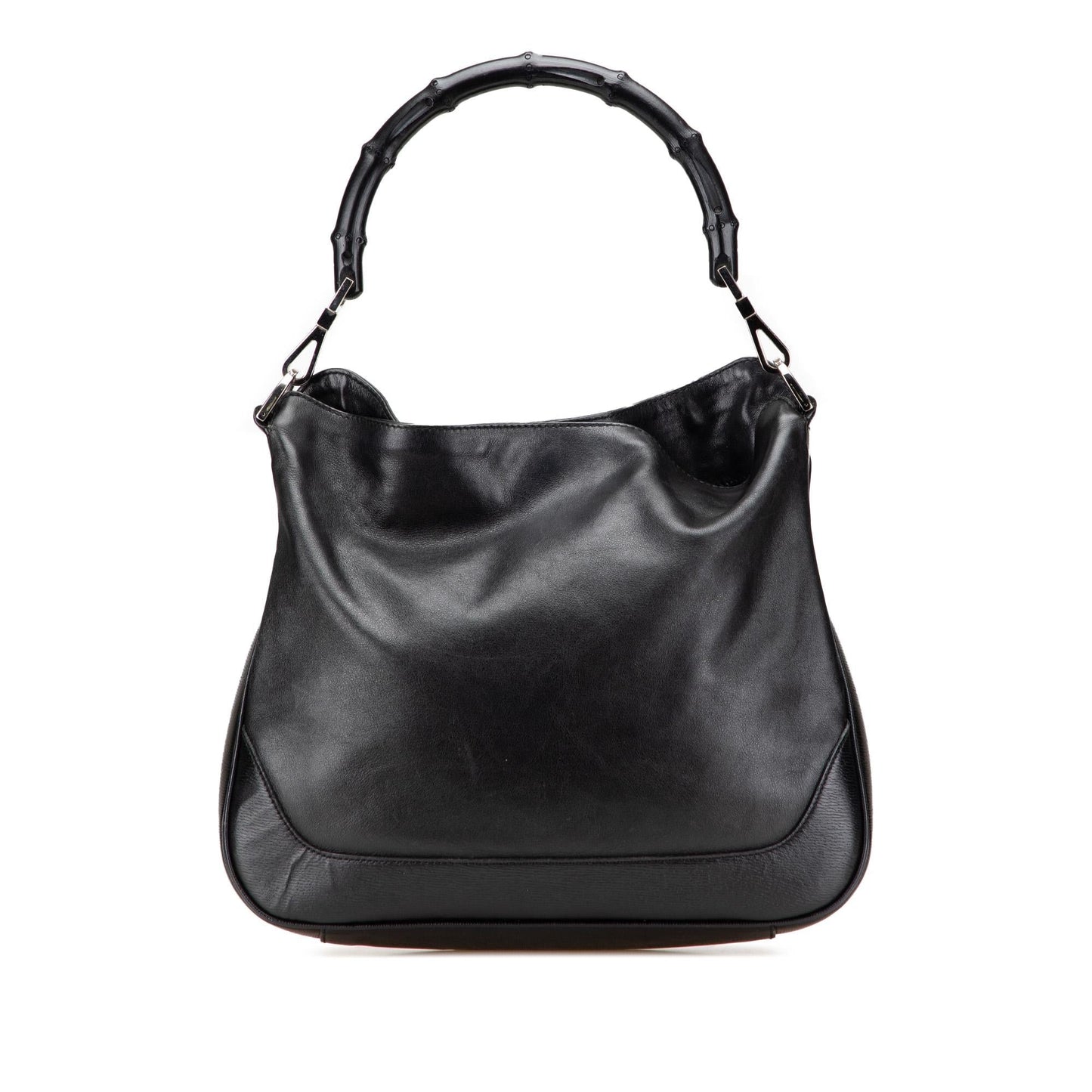 Gucci Bamboo Leather Calf Black Satchel Bag Satchel 3