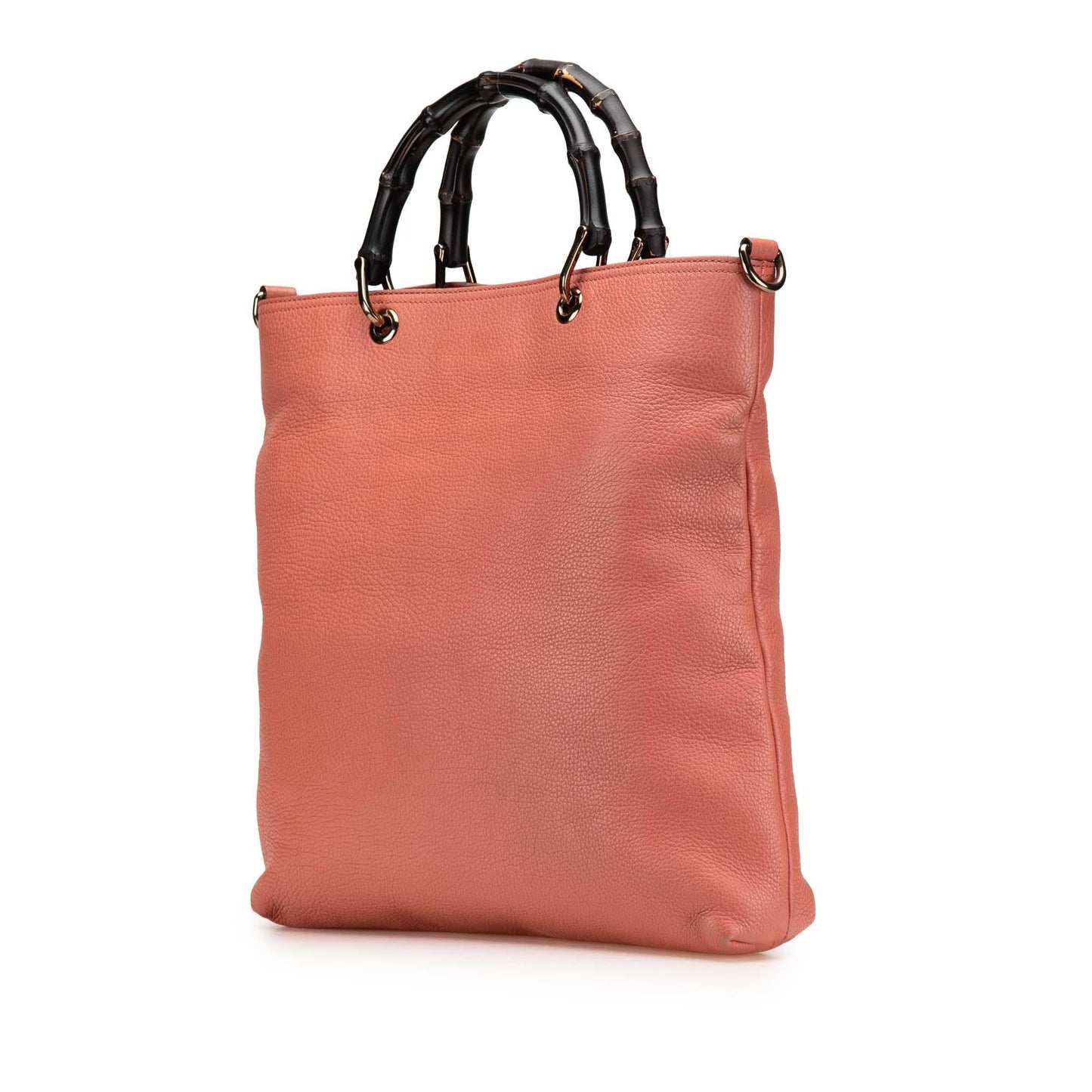 Gucci Bamboo Leather Calf Pink Satchel Bag
