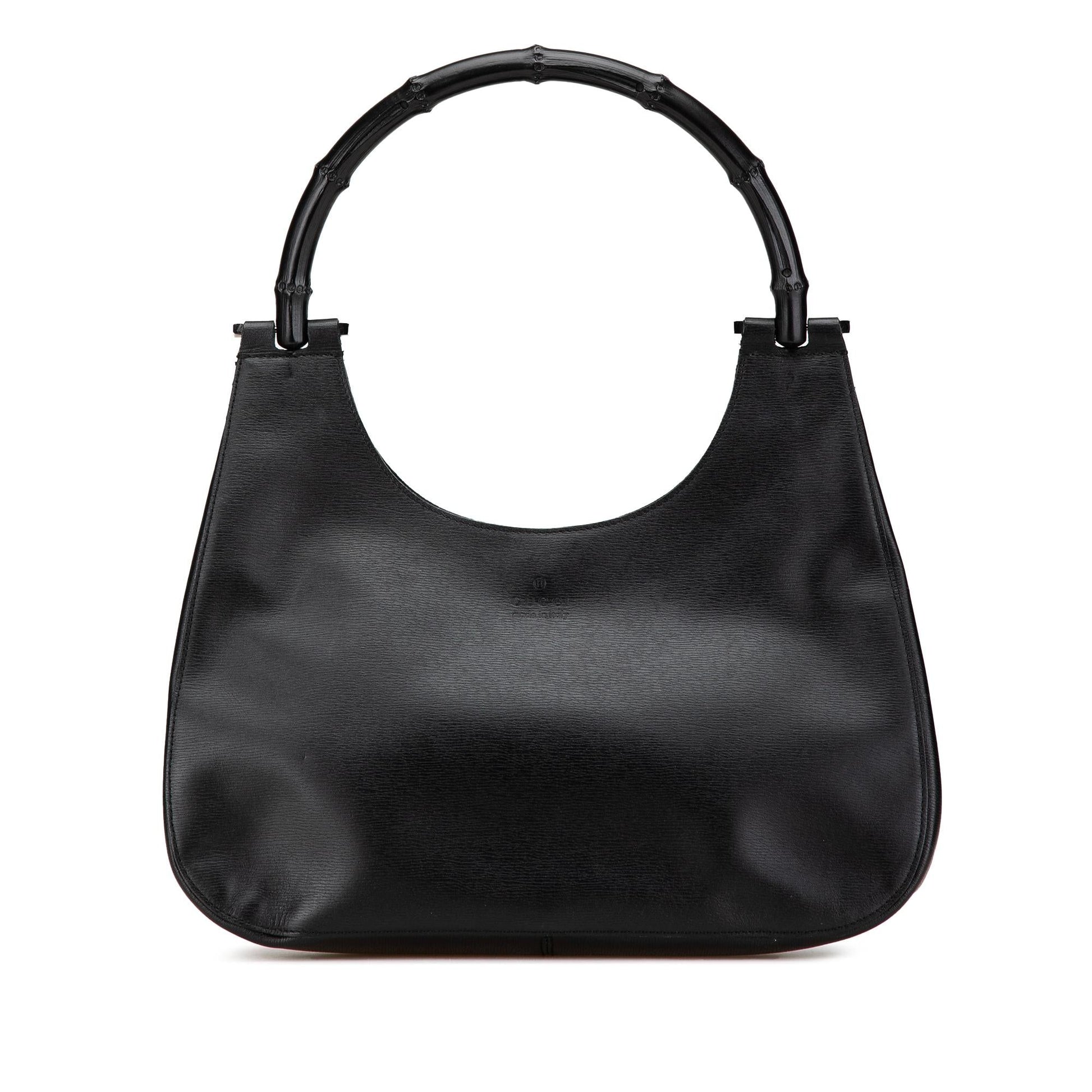 Gucci Bamboo SHG-Y0sM3k Leather Calf Black Shoulder Bag