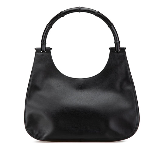 Gucci Bamboo SHG-Y0sM3k Leather Calf Black Shoulder Bag