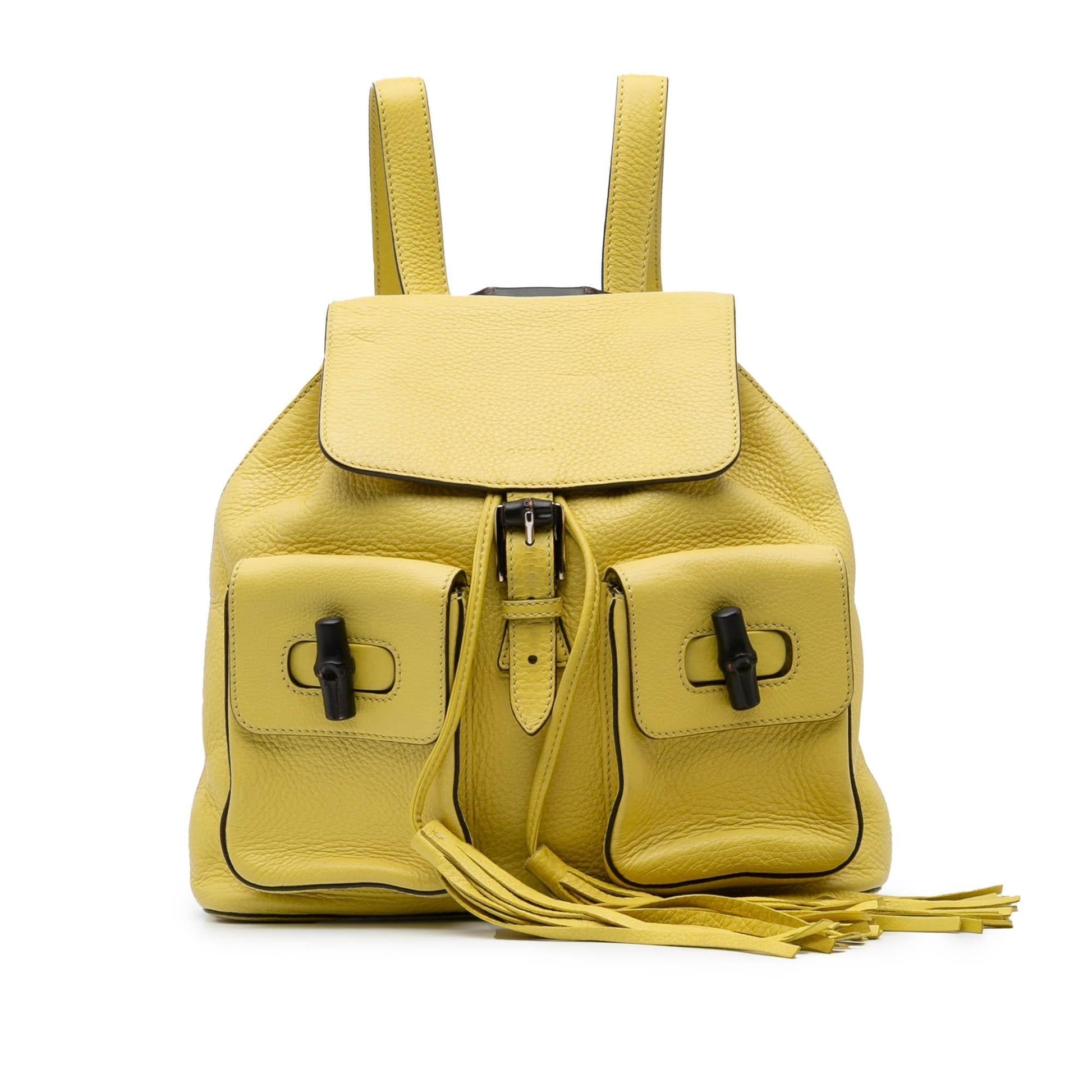 Gucci Bamboo Tassel Backpack Leather Calf