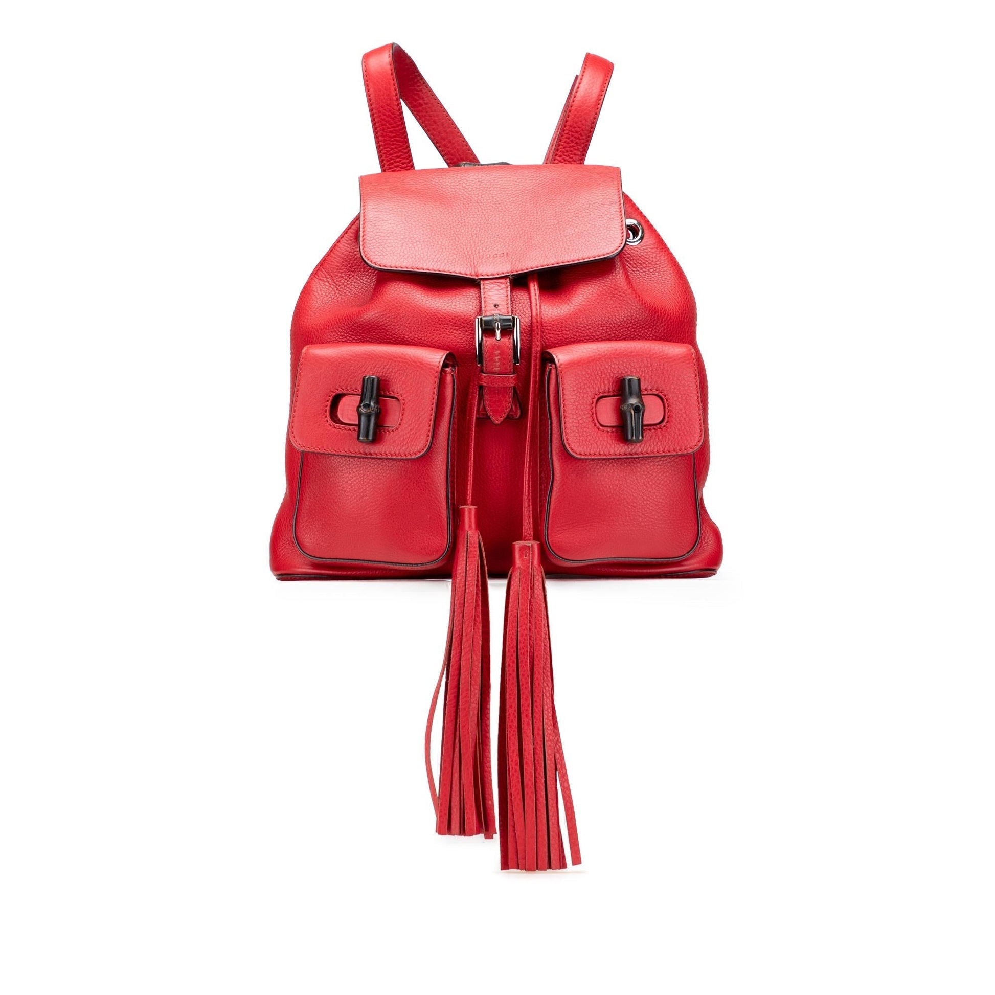 Gucci Bamboo Tassel Backpack Leather