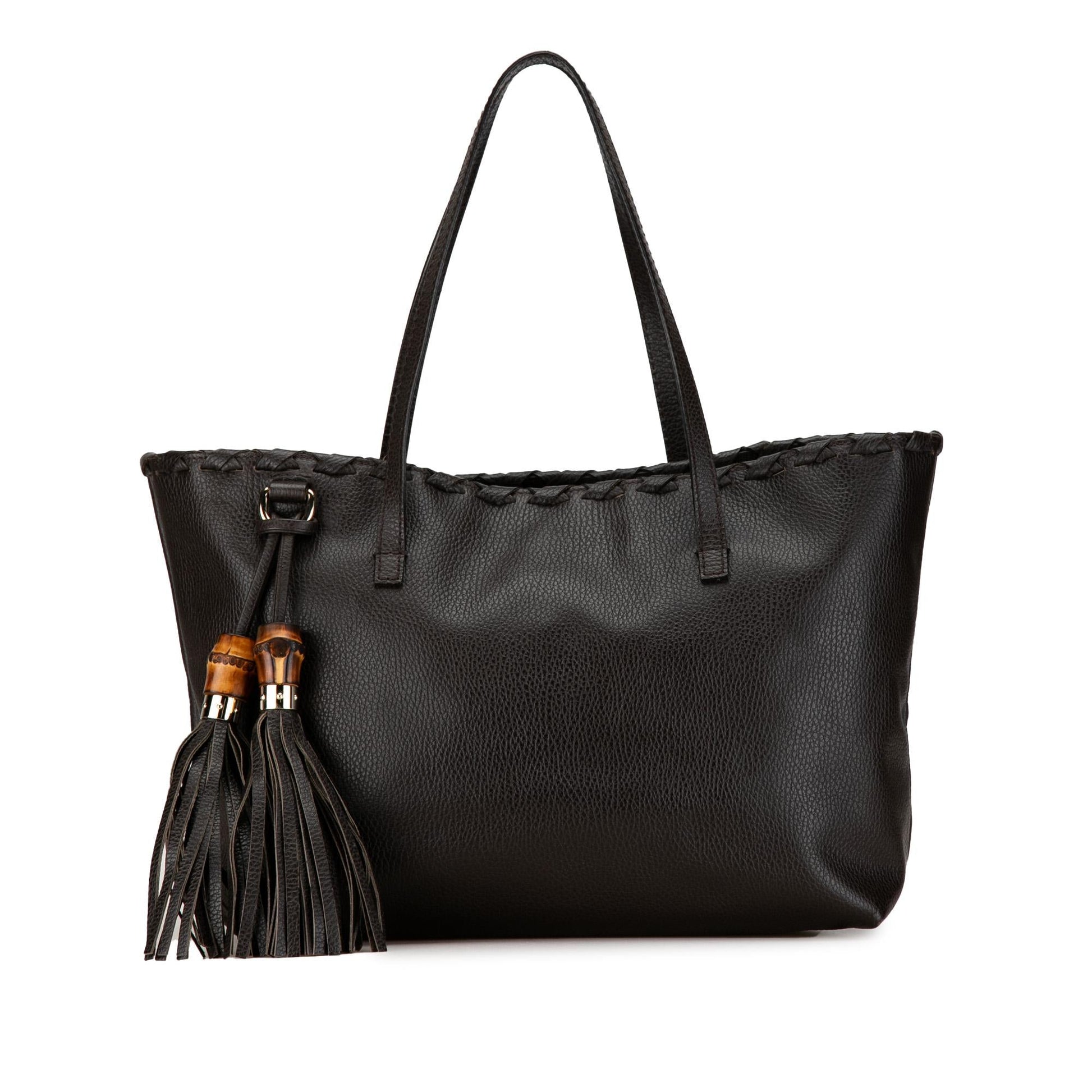 Gucci Bamboo Tassel SHG-JdskXP Leather Calf Brown Tote Bag