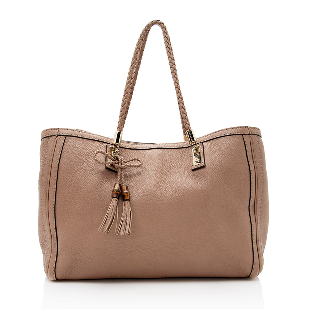 Gucci Bella SHF Leather Beige Medium Tote Bag