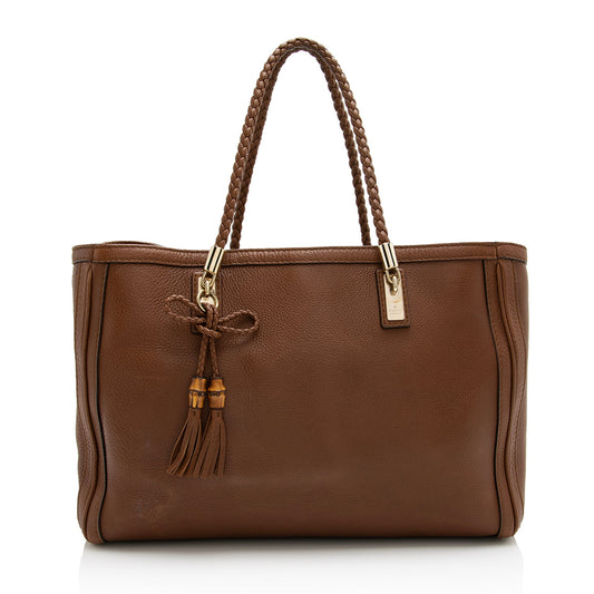 Gucci Bella SHF Leather Brown Medium Tote Bag