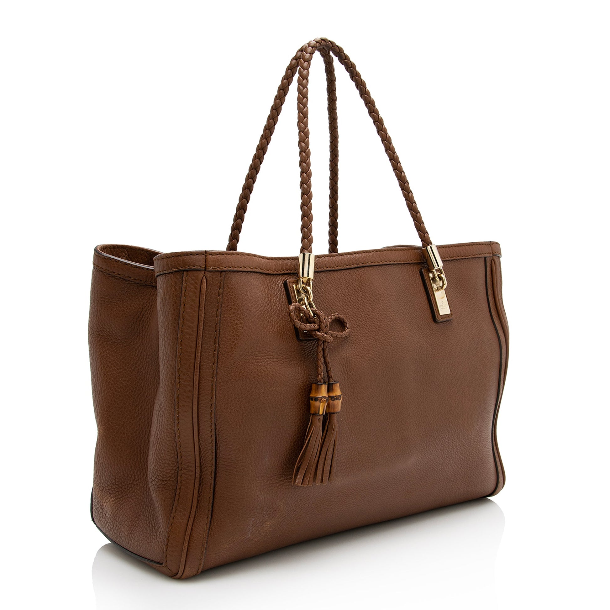 Gucci Bella SHF Leather Brown Medium Tote Bag