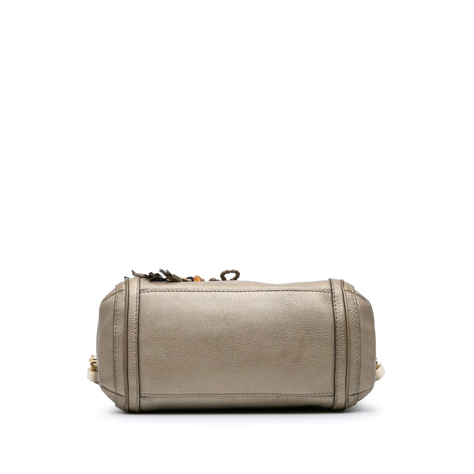 Gucci Bella Leather Calf Gold Satchel Bag Satchel 1