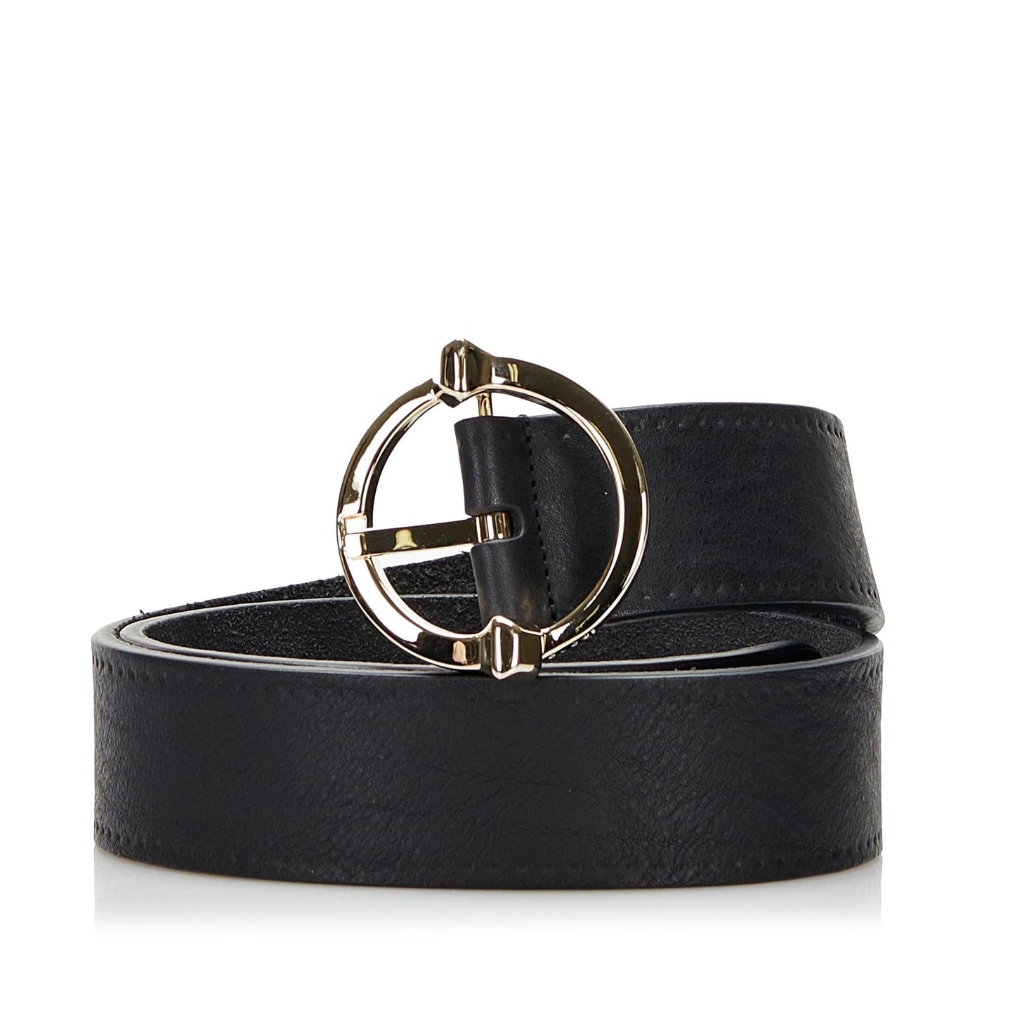 Gucci Belt - 40 100.50 SHG Leather Calf Black Silver Accessory