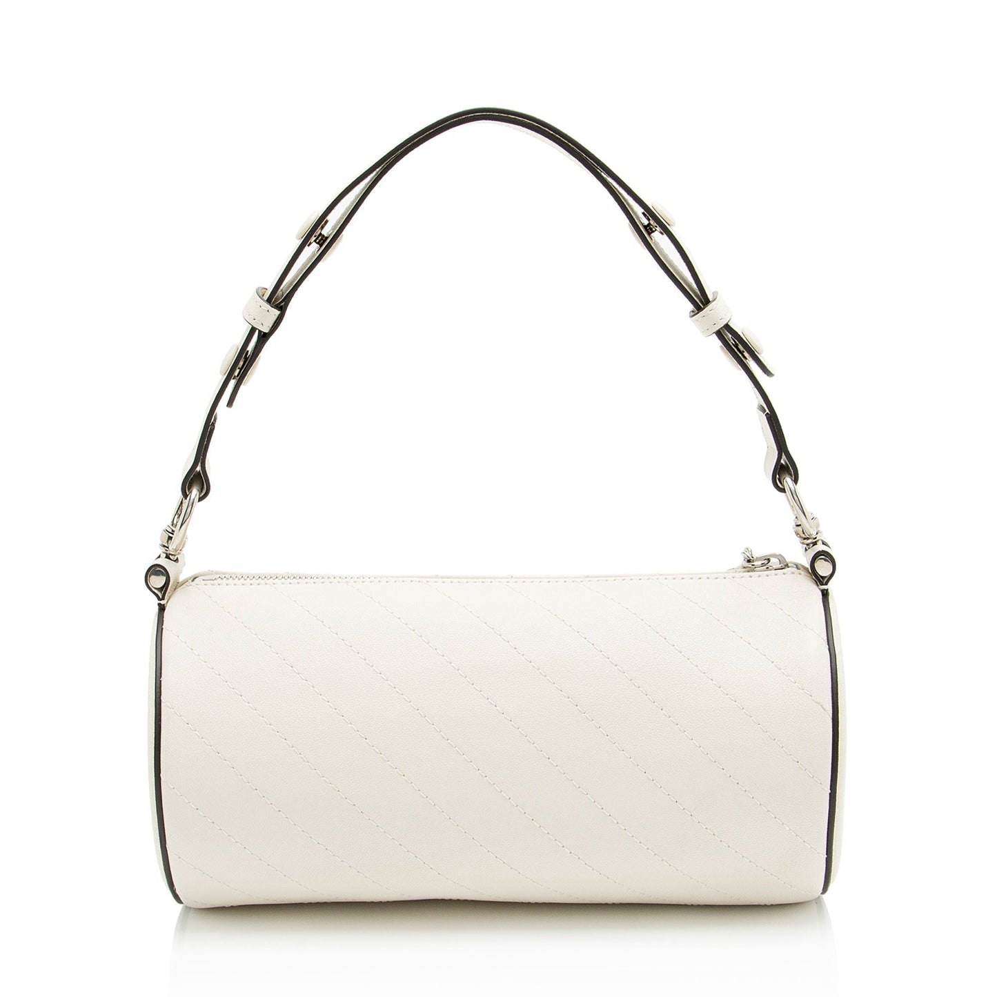 Gucci Blondie Barrel Leather White Small Shoulder Bag