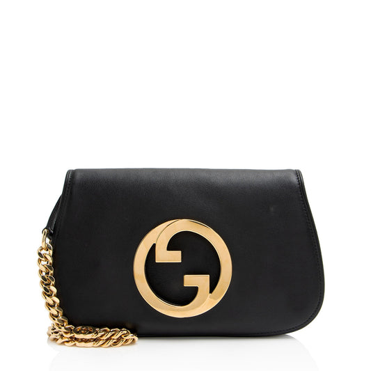 Gucci Blondie Leather Black Small Shoulder Bag Shf Xz16Lj