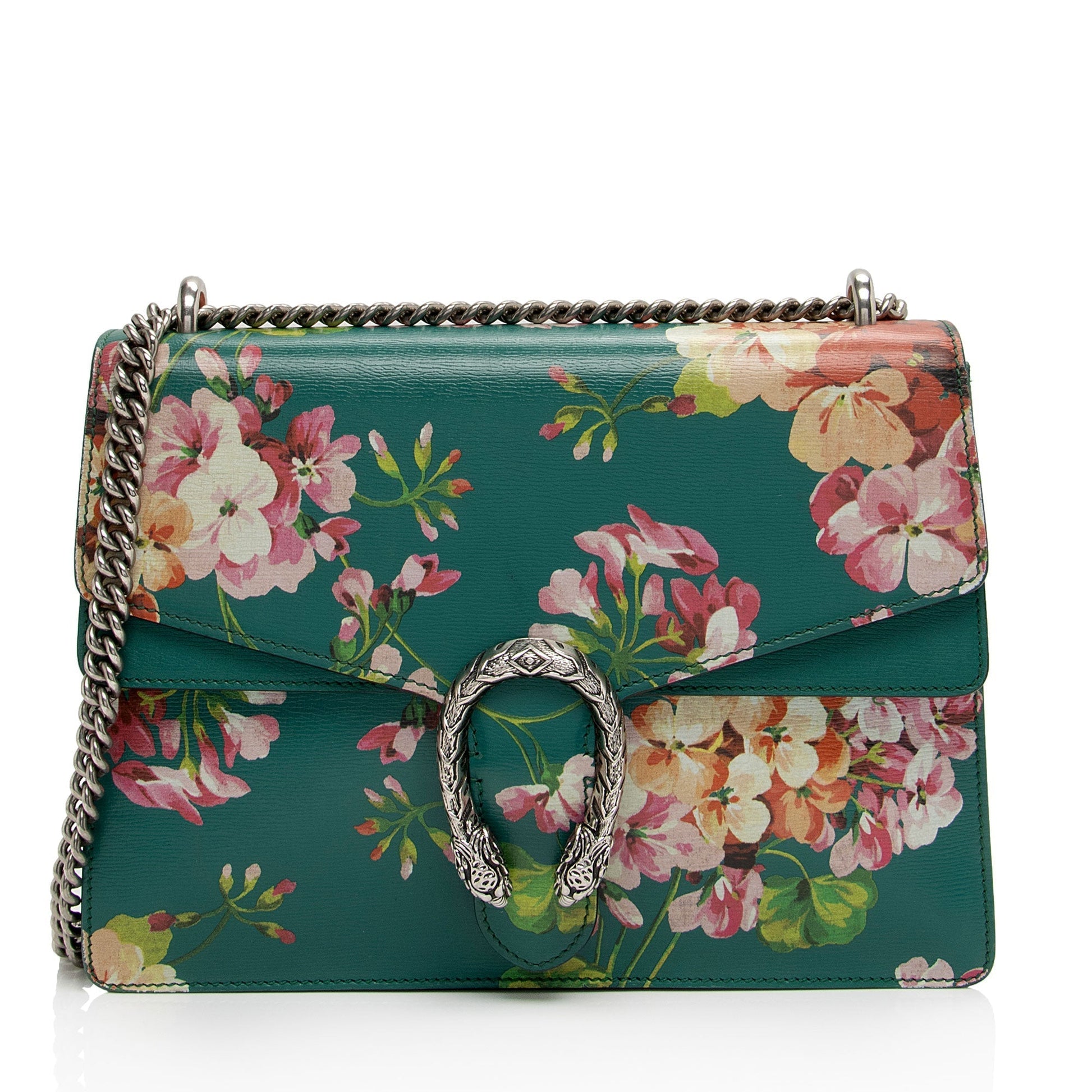 Gucci Blooms Dionysus SHF-XlECb6 Leather Green Medium Shoulder Bag