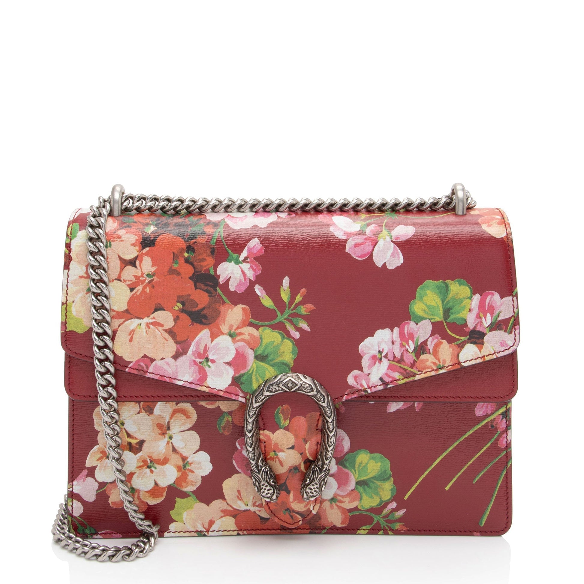Gucci Blooms Dionysus SHF-D75hzU Leather Red Medium Shoulder Bag