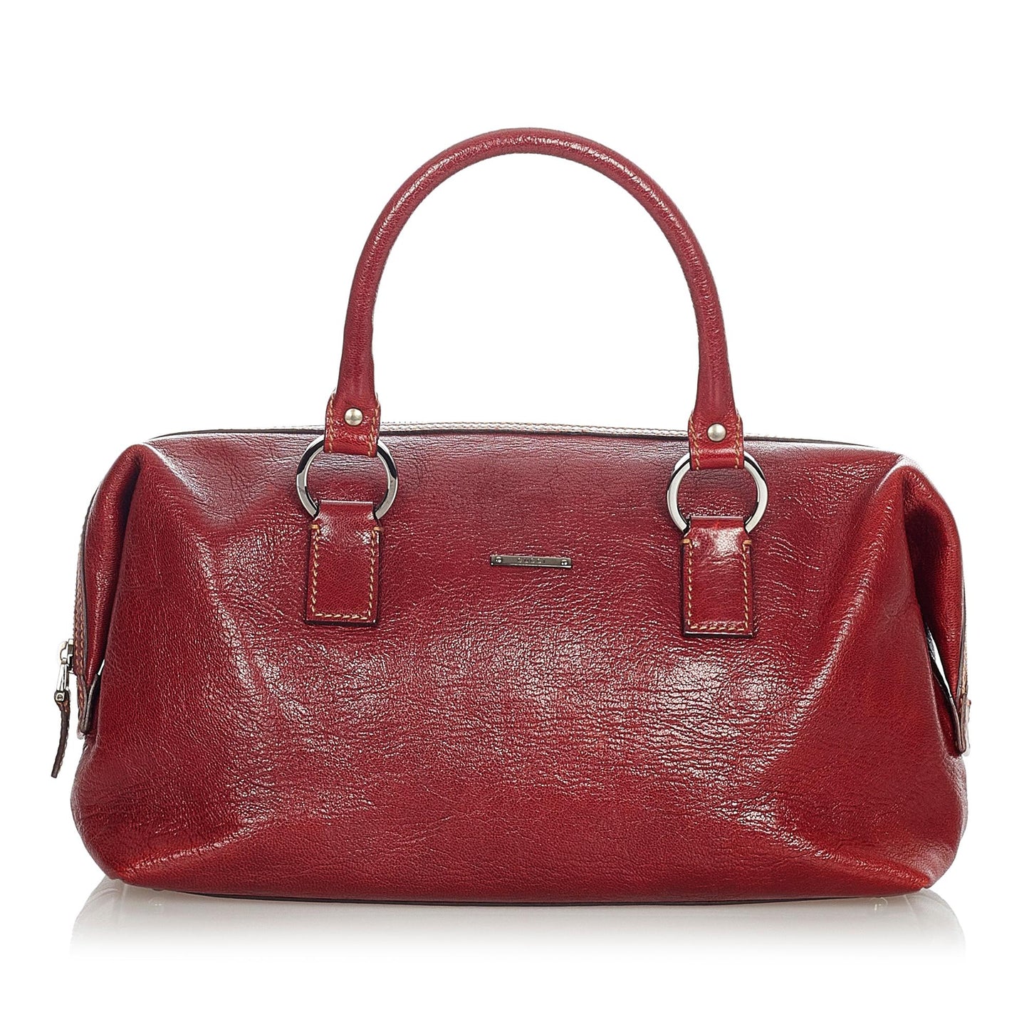 Gucci Boston SHG Leather Calf Red Satchel Bag Bag Shg