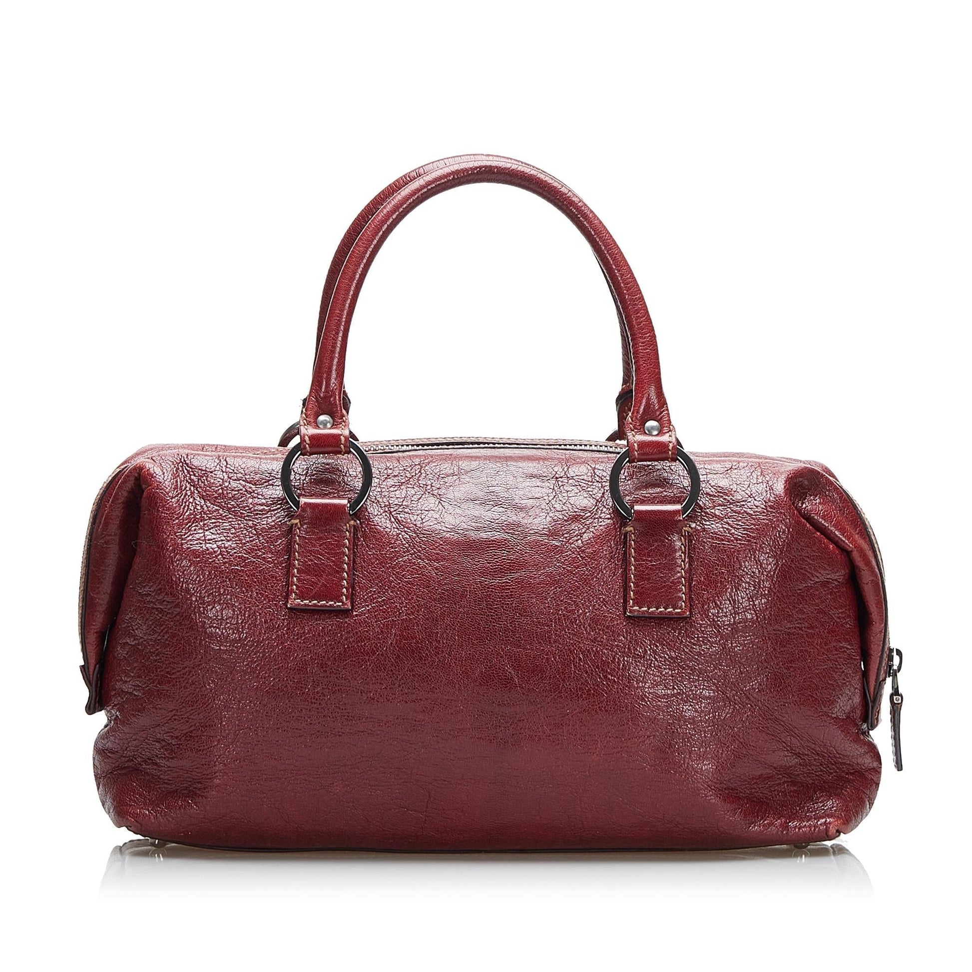 Gucci Boston SHG-NttWI9 Leather Calf Red Satchel Bag