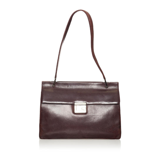 Gucci Briefcase SHG Leather Calf Brown Tote Bag