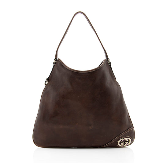 Gucci Britt SHF Leather Brown Medium Shoulder Bag