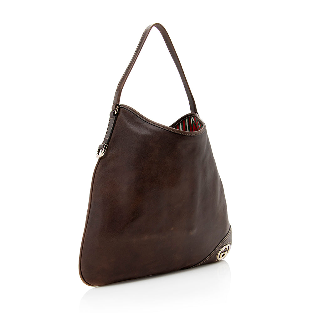 Gucci Britt SHF Leather Brown Medium Shoulder Bag