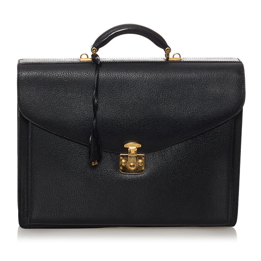 Gucci Business SHG Leather Calf Black Tote Bag