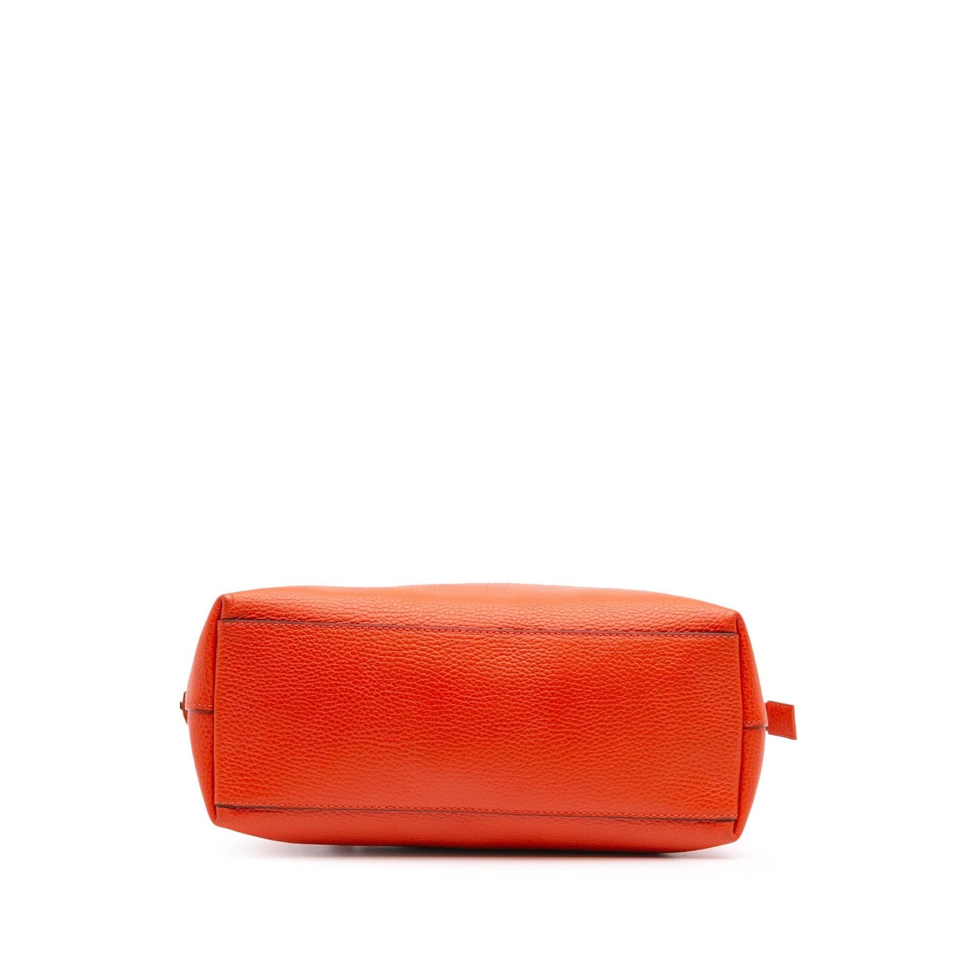 Gucci Charmy Leather Calf Orange Satchel Bag