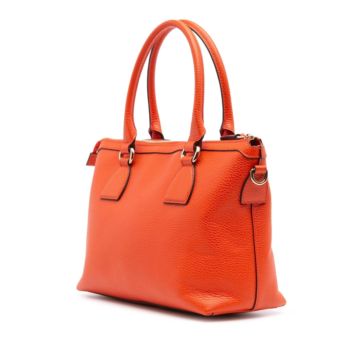 Gucci Charmy Leather Calf Orange Satchel Bag
