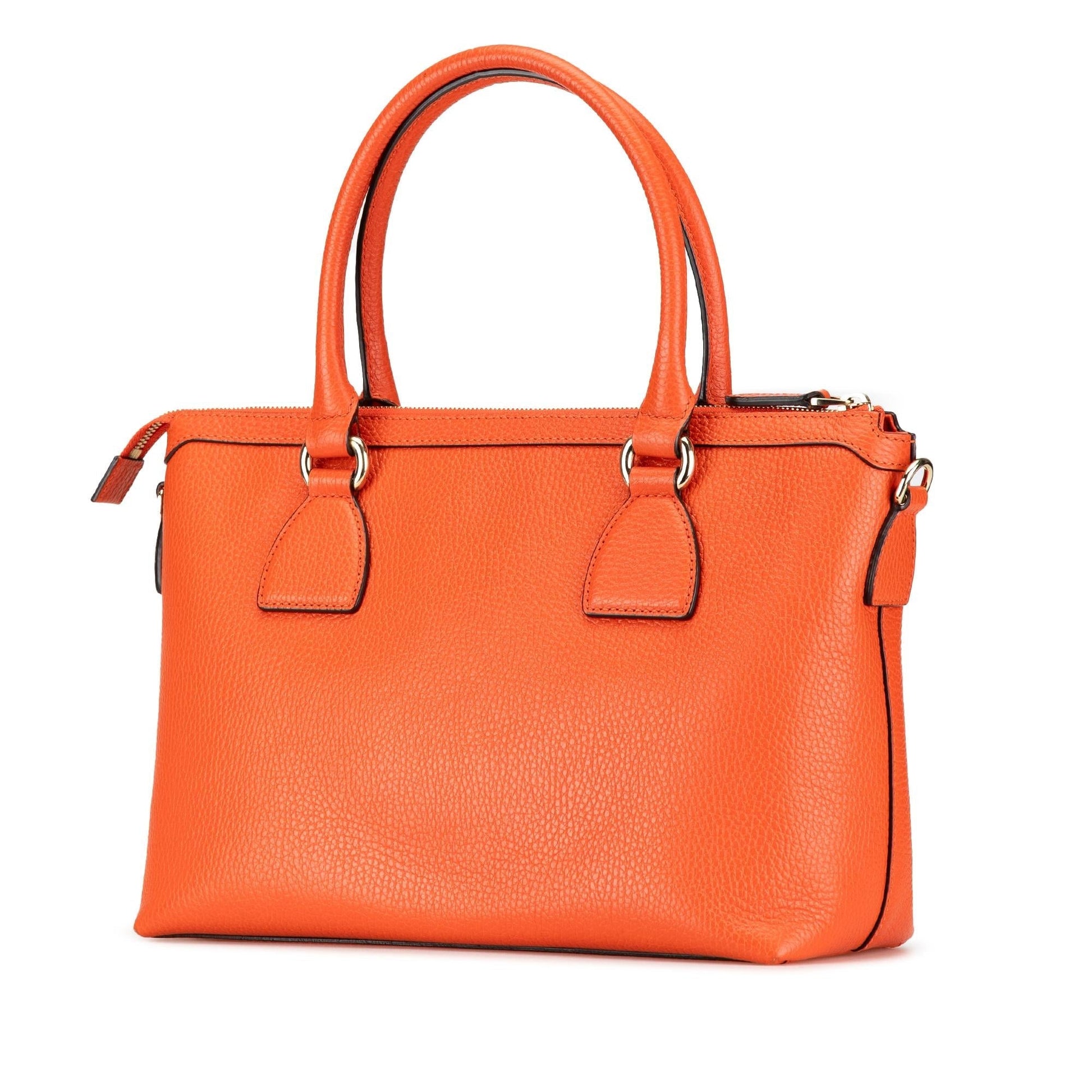 Gucci Charmy Leather Calf Orange Satchel Bag Satchel 2