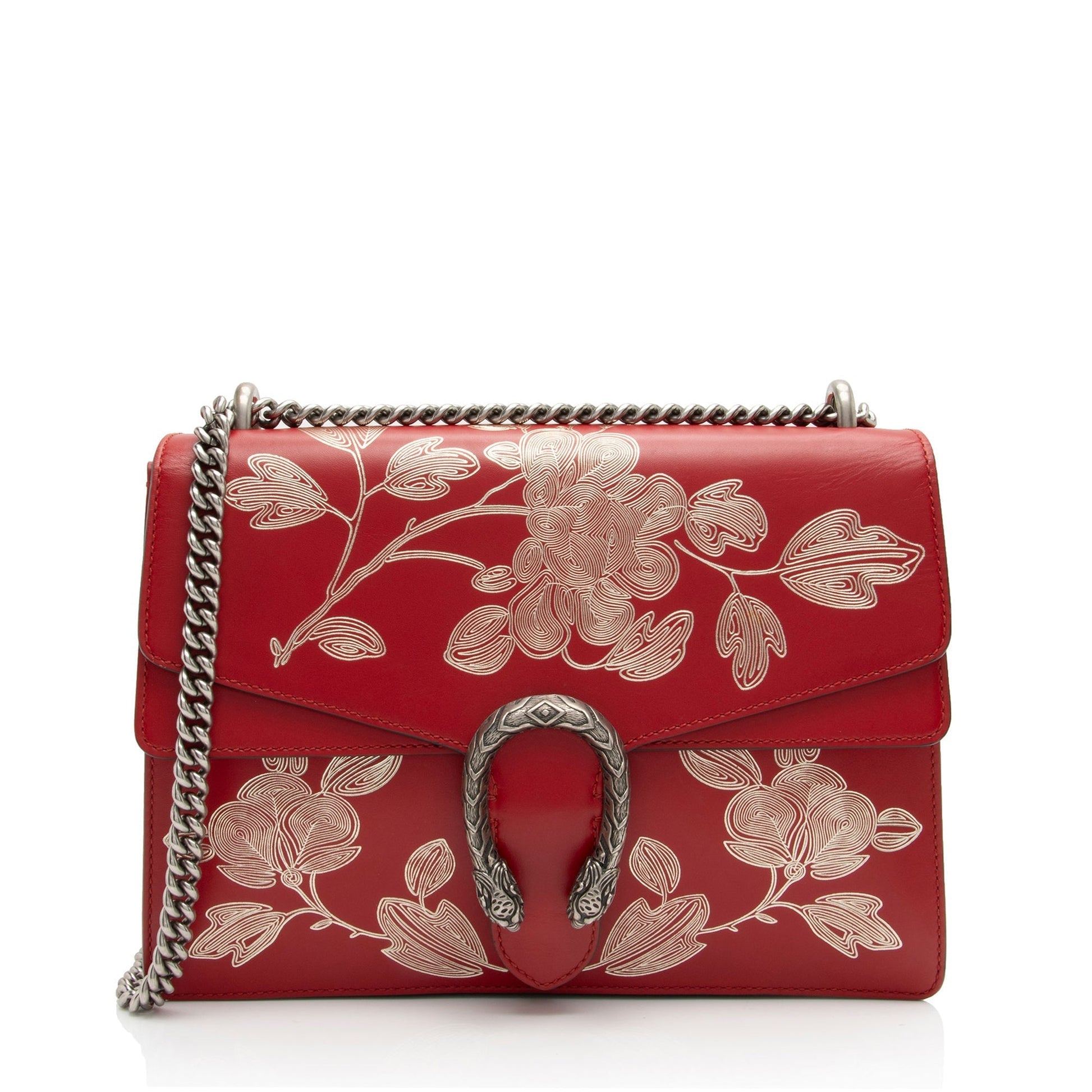 Gucci Chinese New Year Dionysus Leather Red Medium Shoulder Bag