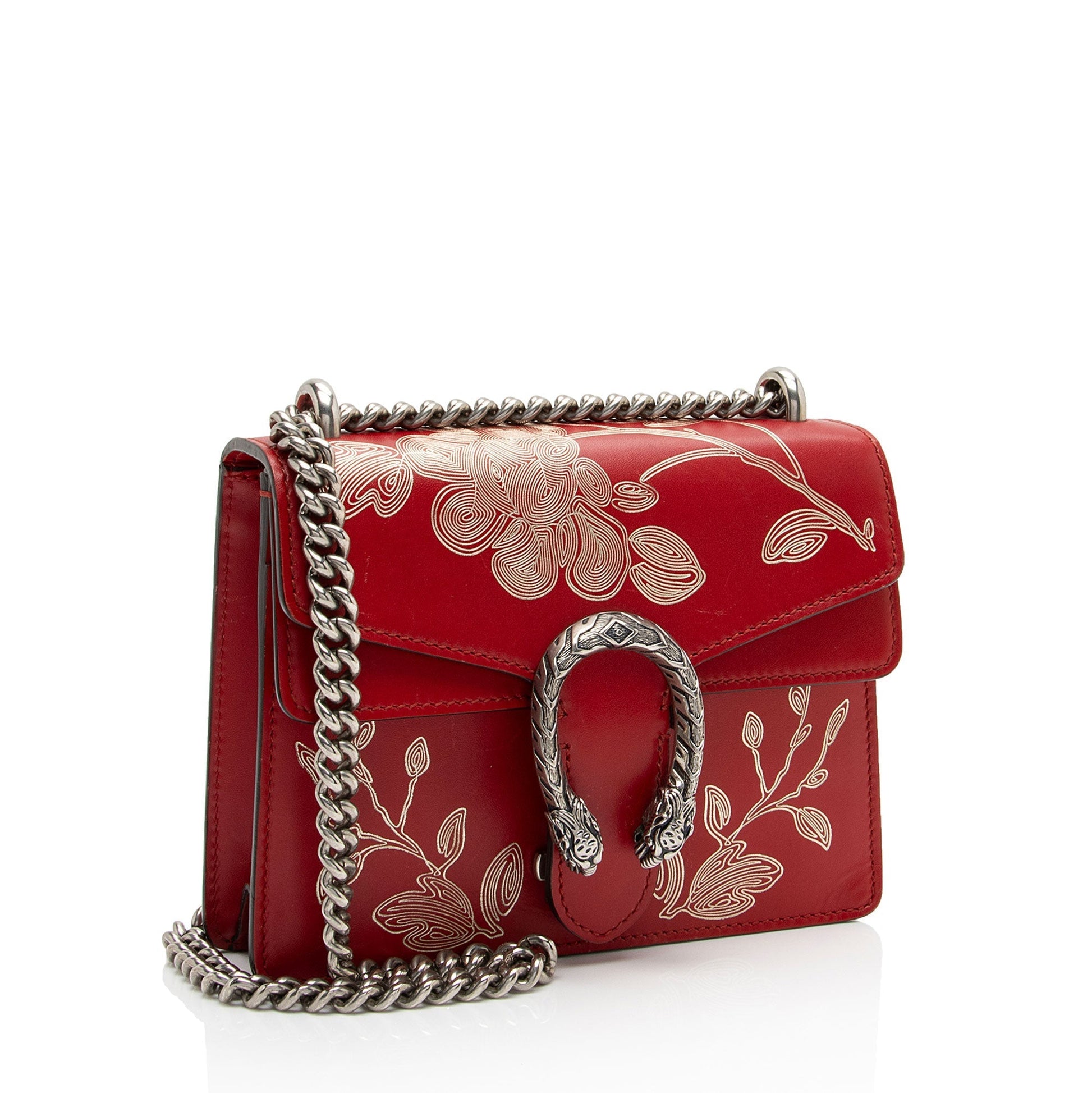 Gucci Chinese New Year Dionysus SHF-GiWb0l Leather Red Mini Crossbody Bag
