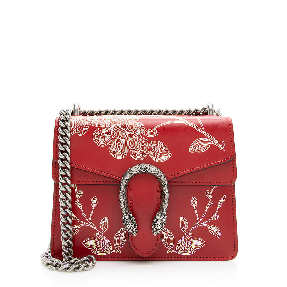 Gucci Chinese New Year Dionysus SHF Leather Red Mini Crossbody Bag