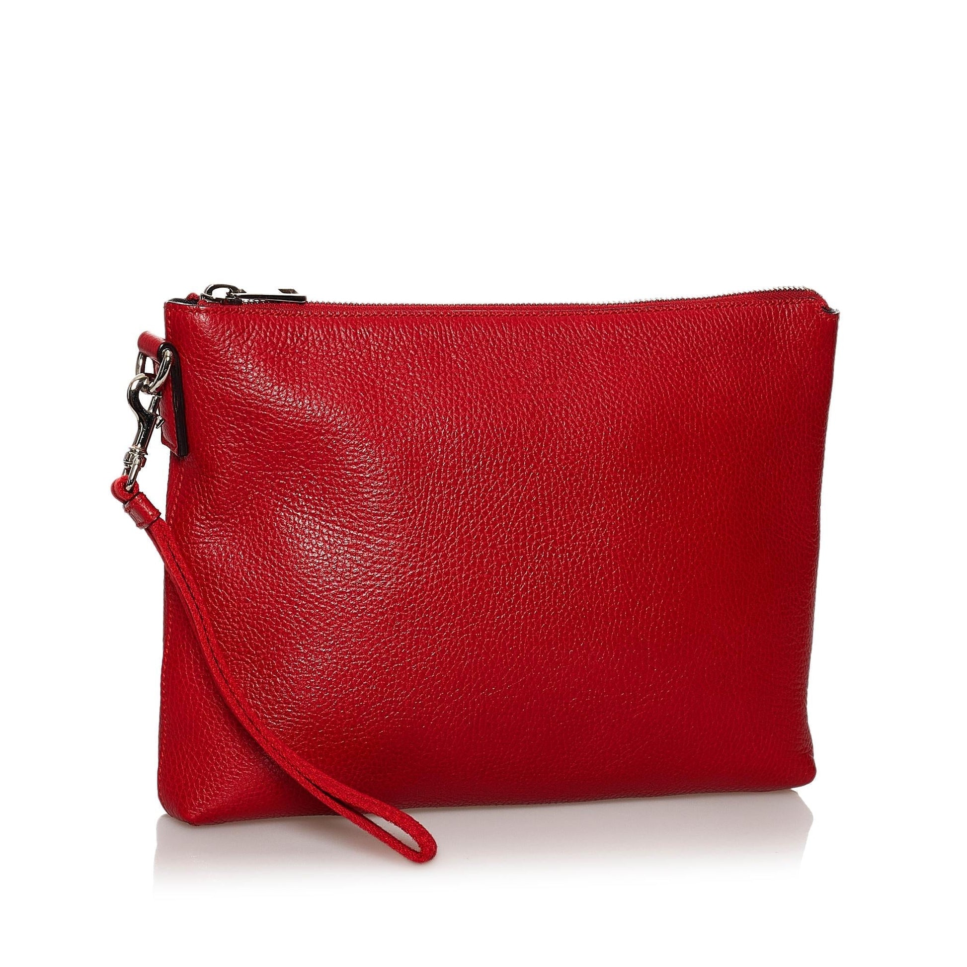 Gucci SHG Leather Calf Red Clutch Bag