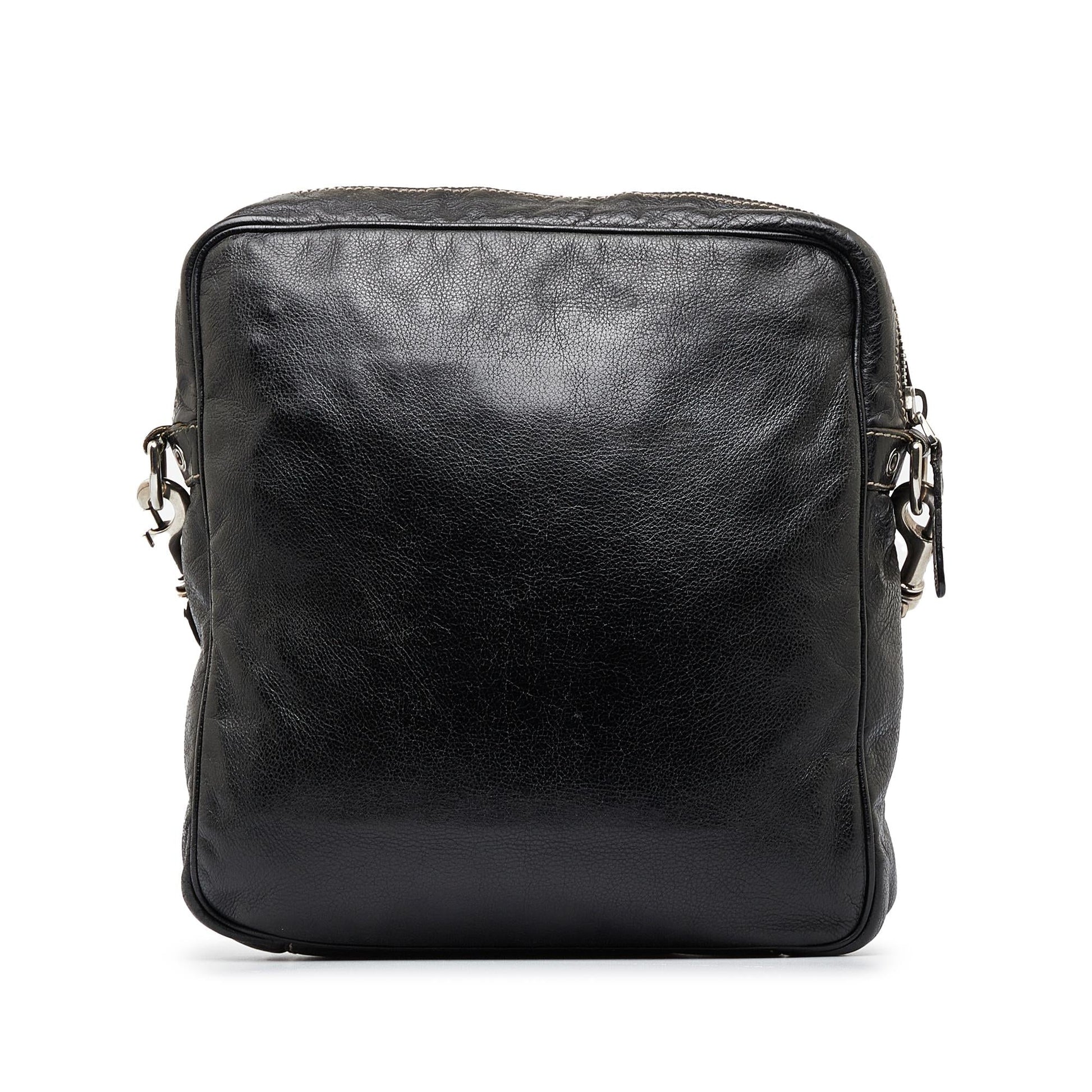 Gucci SHG-qstQVW Leather Calf Black Crossbody Bag