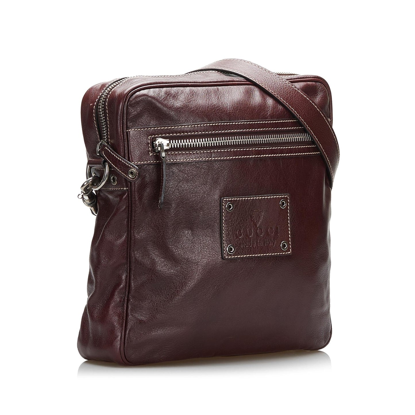 Gucci SHG-PEdnMS Leather Calf Brown Crossbody Bag