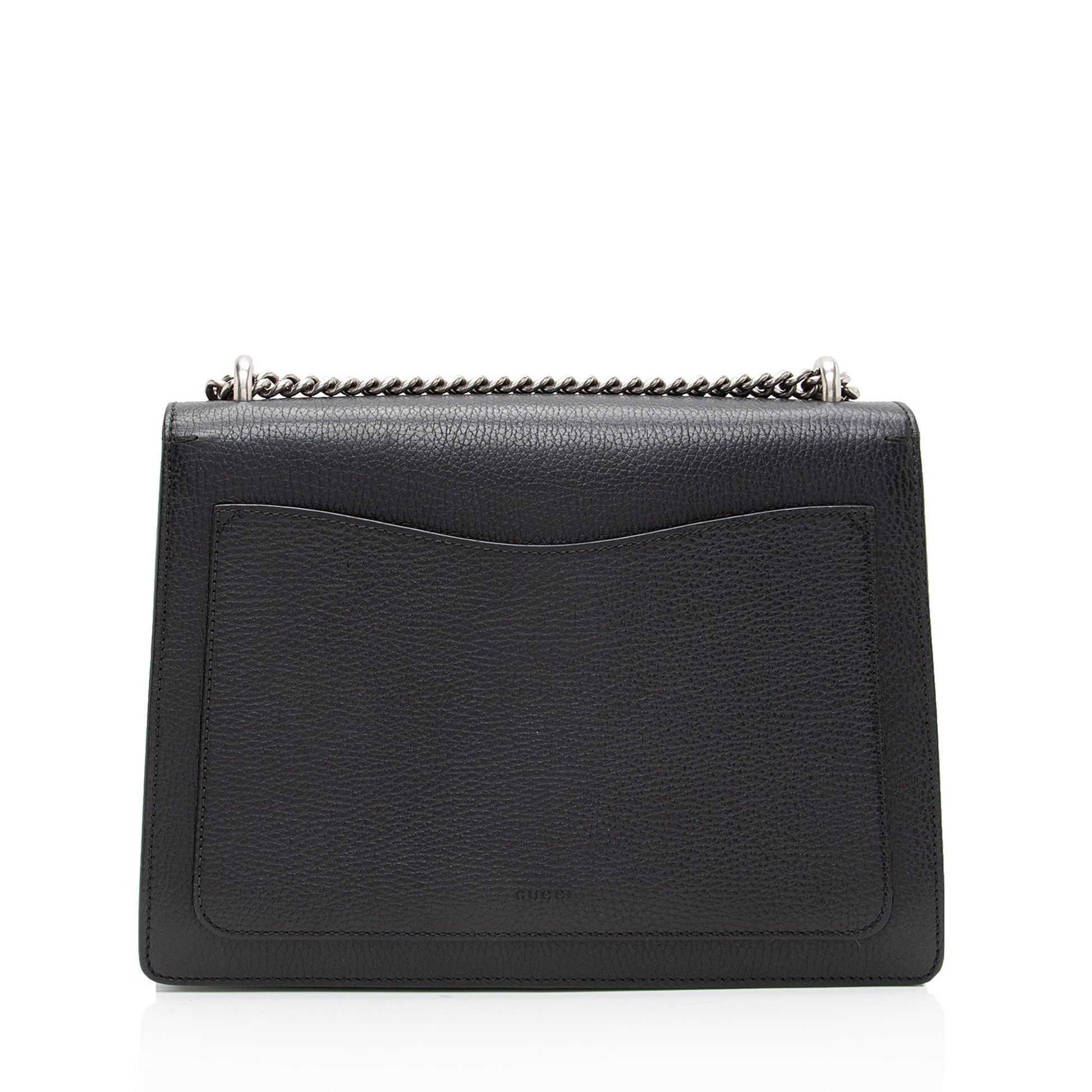 Gucci Crystal Dionysus Leather Black Medium Shoulder Bag
