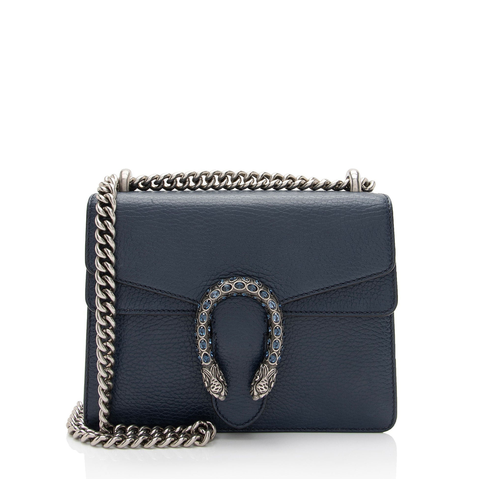 Gucci Crystal Dionysus Leather Blue Mini Small Crossbody Bag