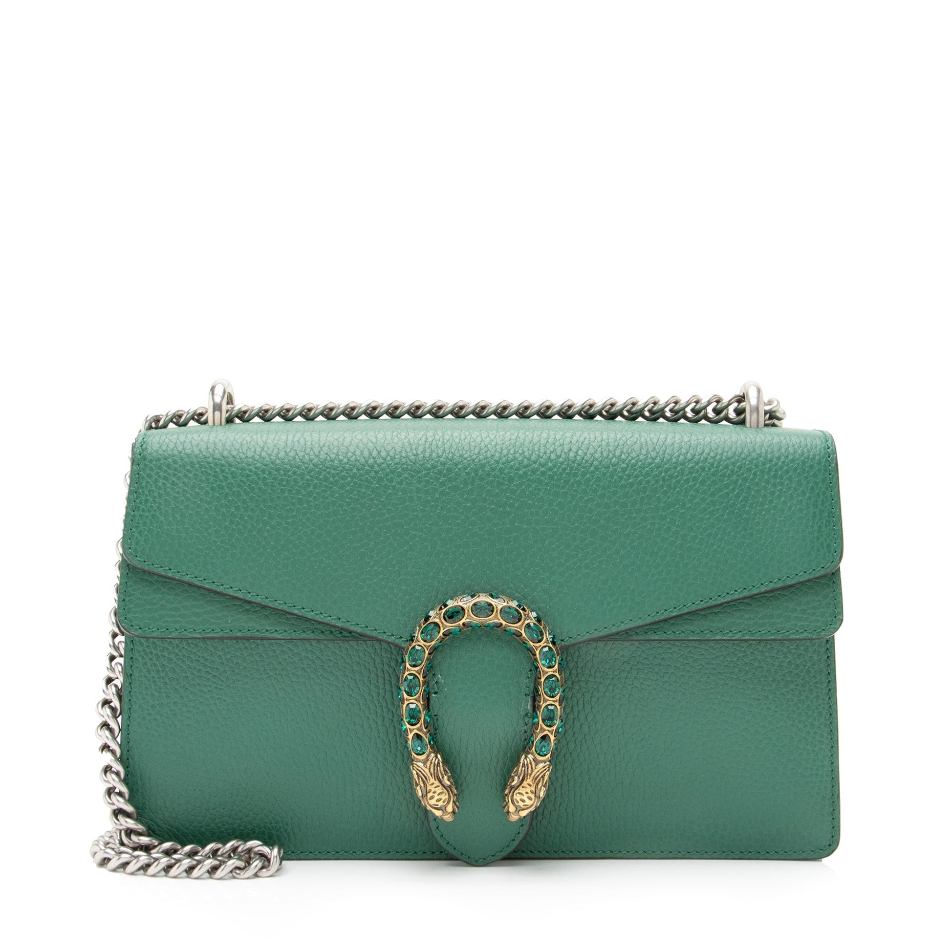 Gucci Crystal Dionysus SHF Leather Calfskin Green Small Shoulder Bag