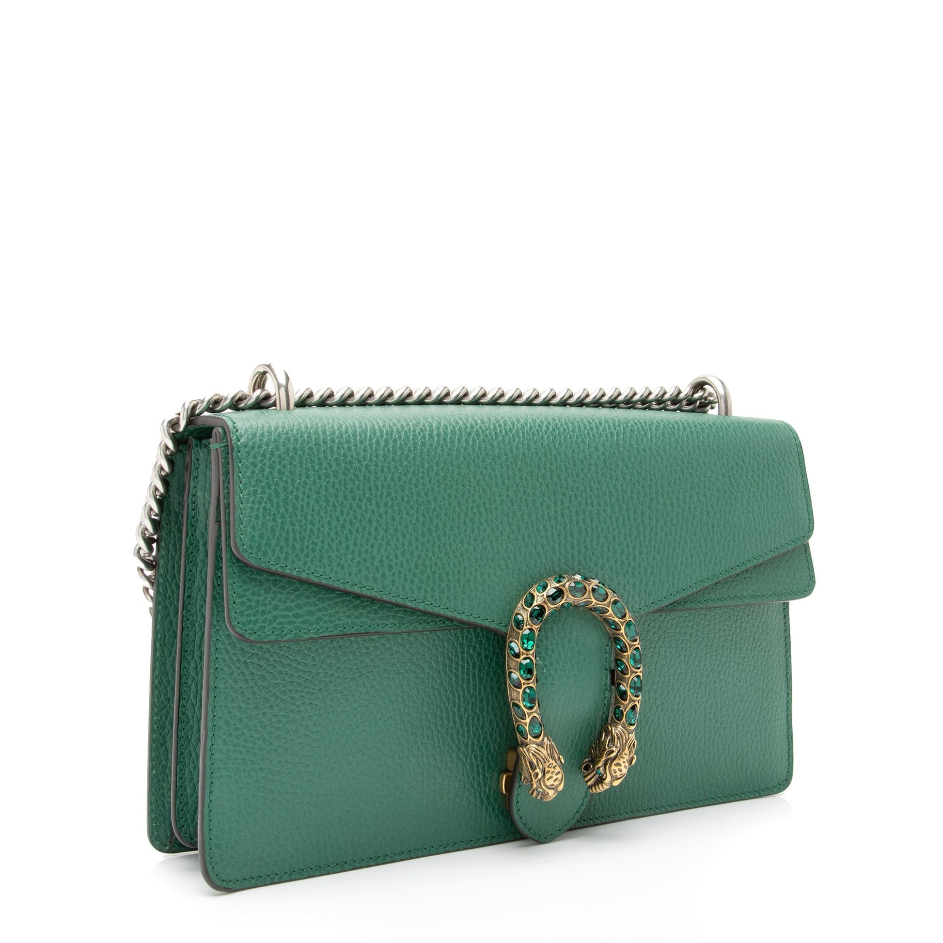 Gucci Crystal Dionysus SHF Leather Calfskin Green Small Shoulder Bag