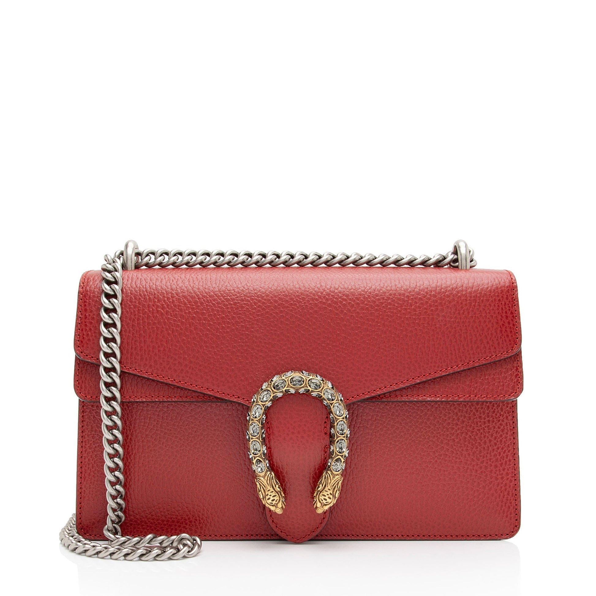 Gucci Crystal Dionysus SHF-wjYQEV Leather Red Small Shoulder Bag