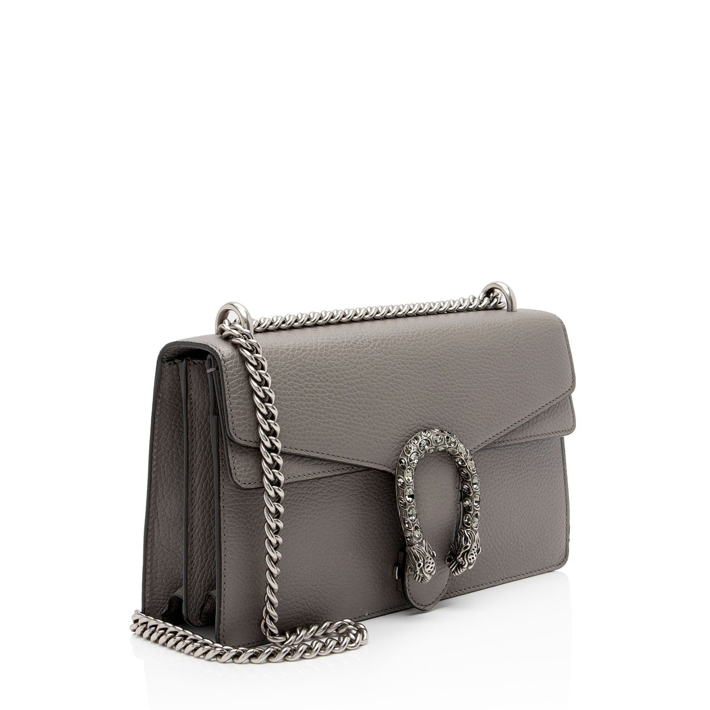 Gucci Crystal Dionysus SHF-7IrKBg Leather Grey Small Shoulder Bag