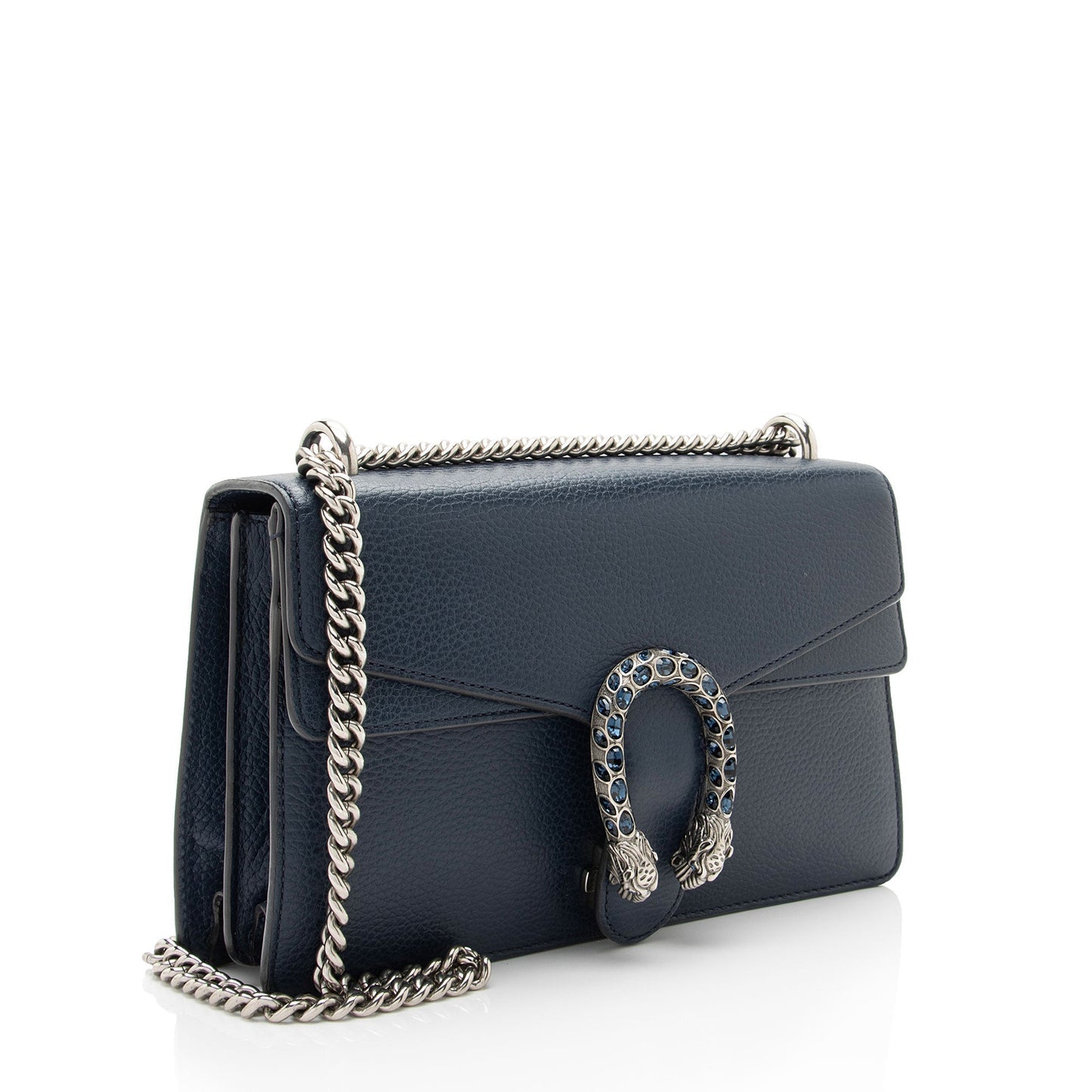 Gucci Crystal Dionysus SHF-dZNU4q Leather Blue Small Shoulder Bag