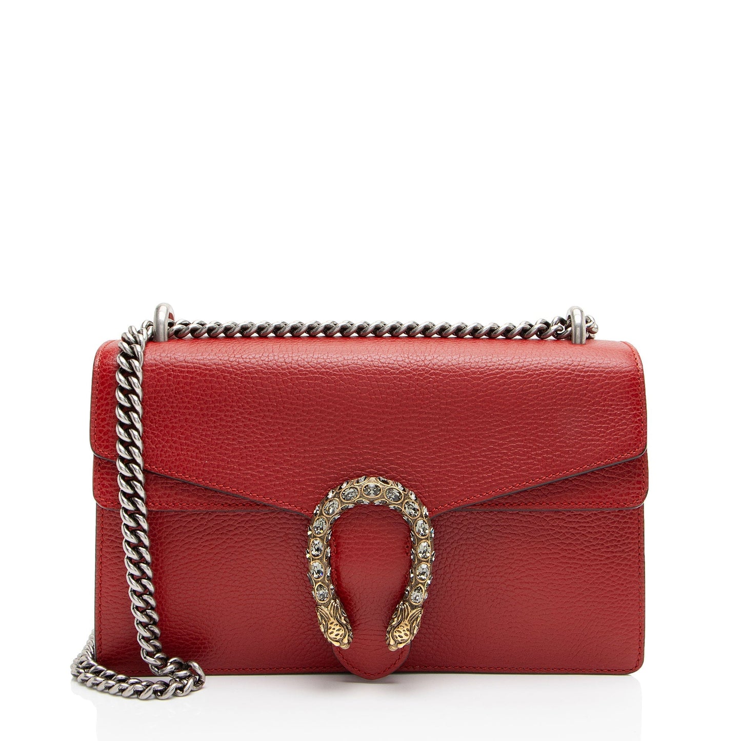 Gucci Crystal Dionysus Leather Red Small Medium Shoulder Bag