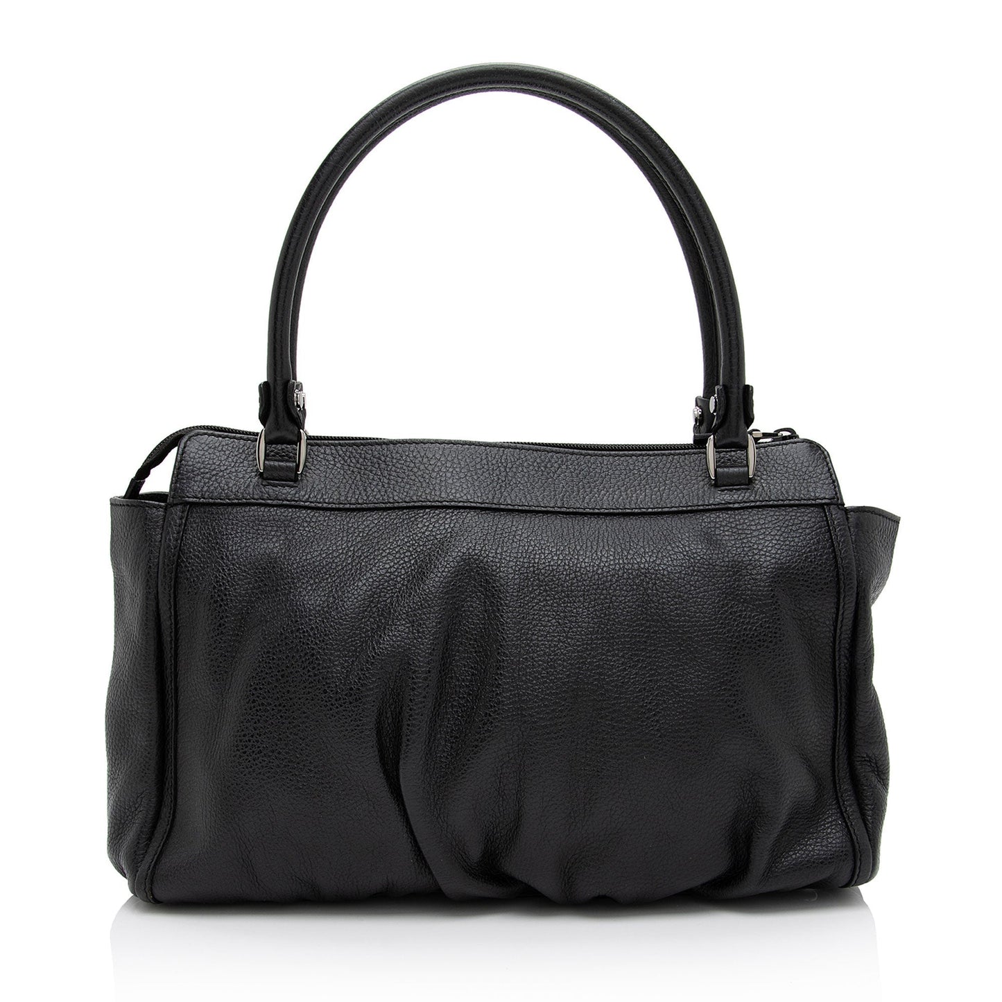 Gucci D- SHF-SmTGg0 Leather Black Gold Tote Bag